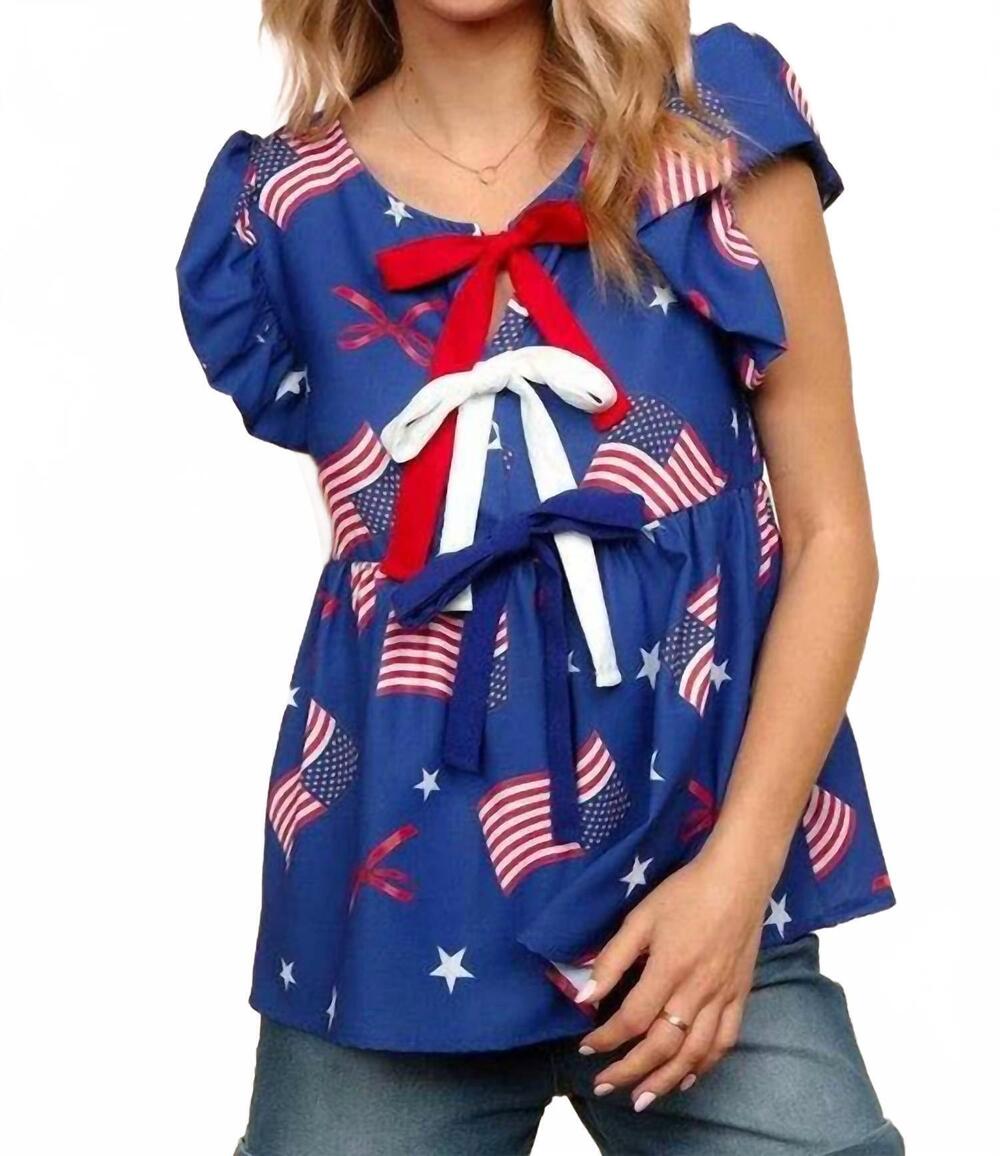 NEW HAPTICS fit for freedom top in red, white, and navy